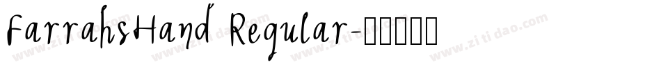 FarrahsHand Regular字体转换